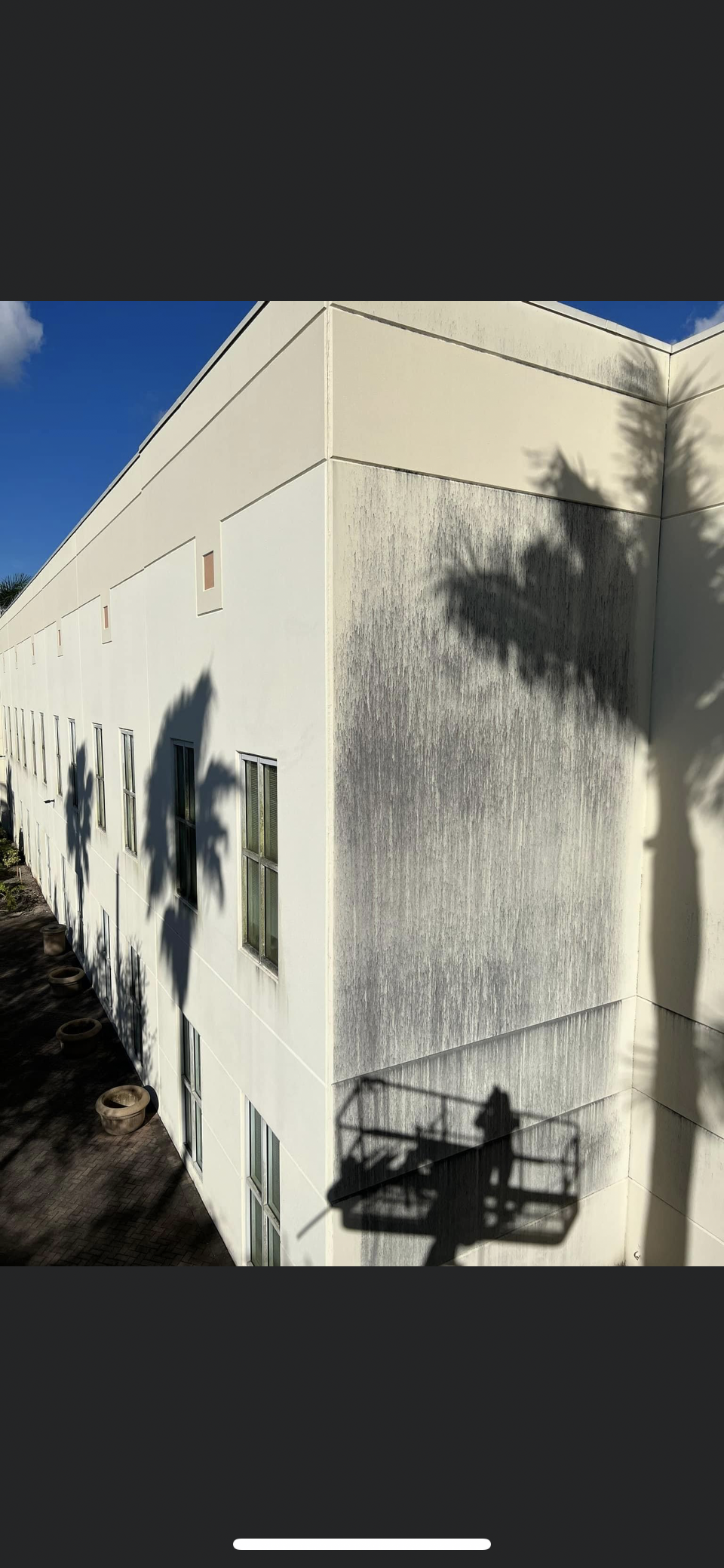 Commercial building exterior cleaning project by GK Pressure Cleaning