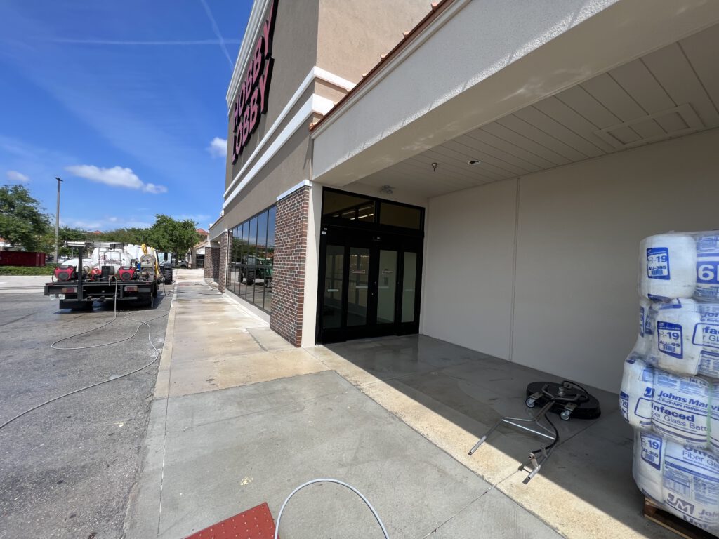 "Professional soft wash and pressure cleaning for commercial buildings in South Florida. Our services restore curb appeal and attract more customers