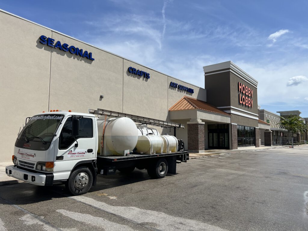 Expert pressure cleaning and soft wash for commercial properties in South Florida. Enhance your building’s appearance with reliable, professional services.