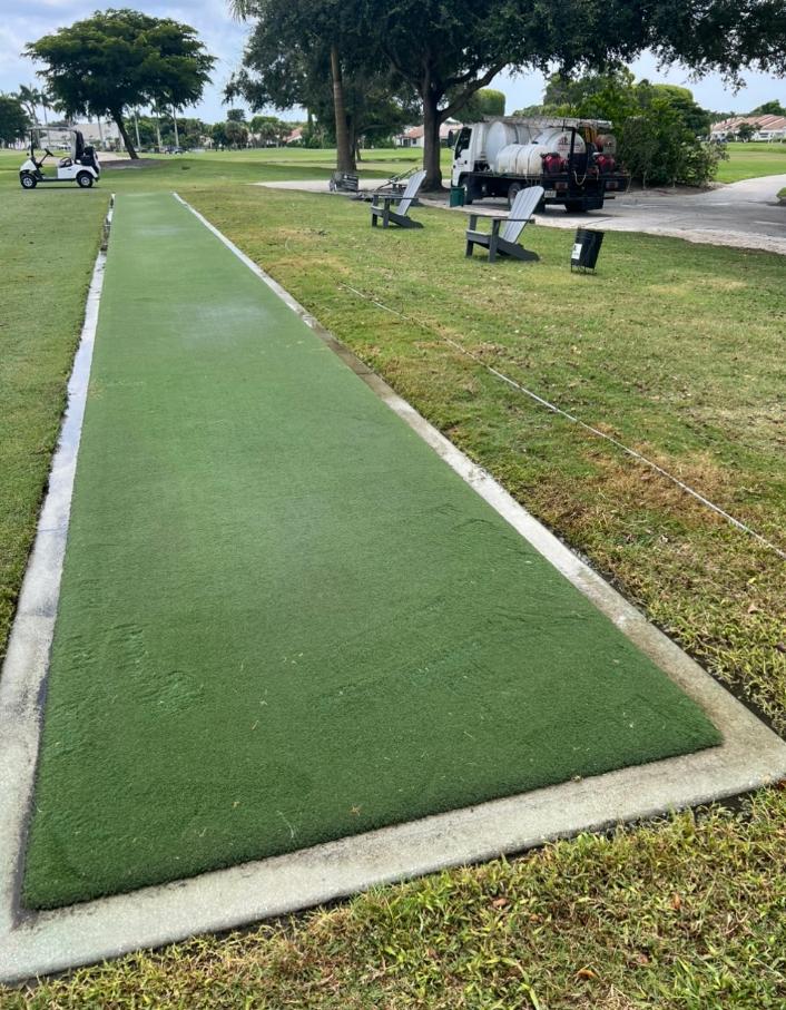 dirty turf golf course pressure washing cleaning